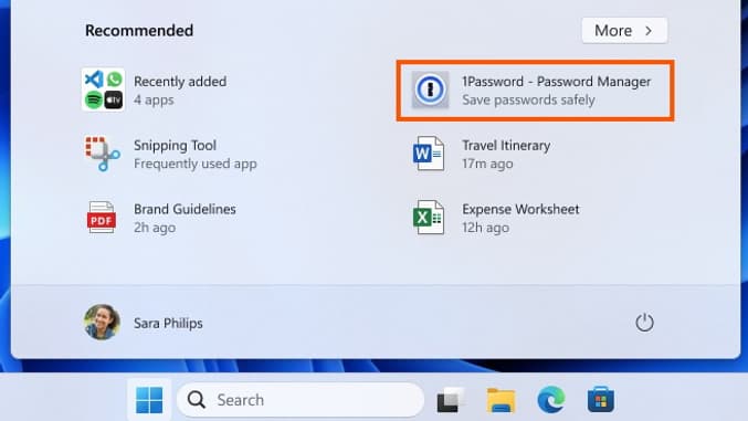 Windows 11 recommande des applications dans un encart publicitaire.