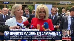 La première dame, Brigitte Macron, est-elle en campagne ?