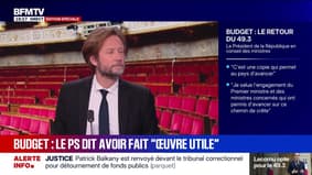 Boris Vallaud "n'est pas fier" du budget mais considère que les socialistes ont "fait œuvre utile"