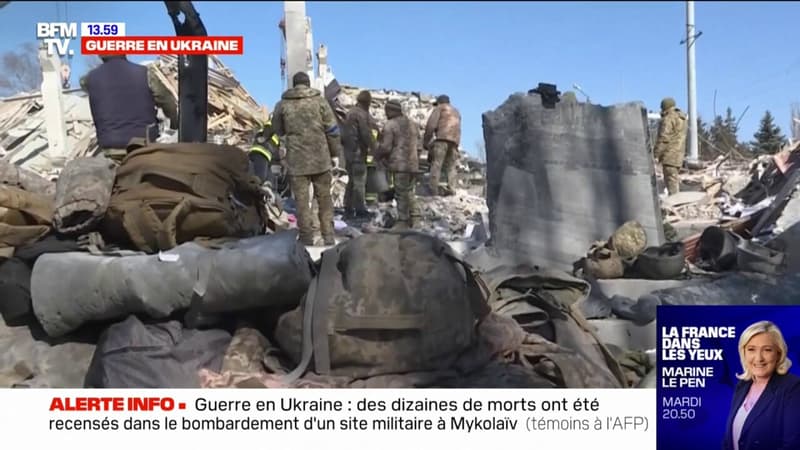 Guerre en Ukraine: un site militaire dévasté à Mikolaïv et de nombreuses victimes