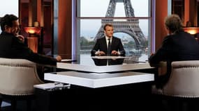 Emmanuel Macron interviewé par Mediapart et BFMTV le 16 avril 2018.