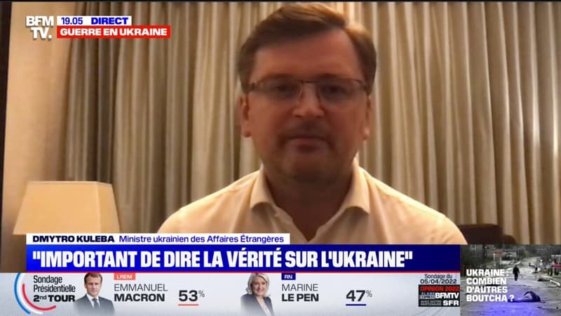 Le ministre ukrainien des Affaires étrangères affirme sur BFMTV 