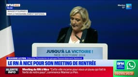 Meeting RN à Nice: Marine Le Pen et Jordan Bardella lancent leur "campagne permanente"