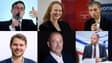 Arnaud Deslandes, Roger Vicot, Stéphane Baly, Violette Spillebout, Louis Delemer et Matthieu Valet, candidats déclarés et pressentis à la mairie de Lille en 2026.