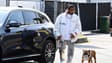 Lewis Hamilton et son chien Roscoe, en 2022.