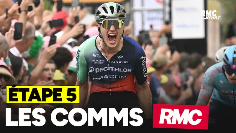 Tour de France E5 Victoire du sprinteur de Decathlon CMA CGM Olav Kooij Les Comms RMC 2317321