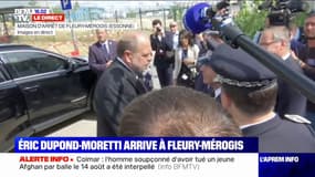 Éric Dupond-Moretti arrive à la prison de Fleury-Mérogis 