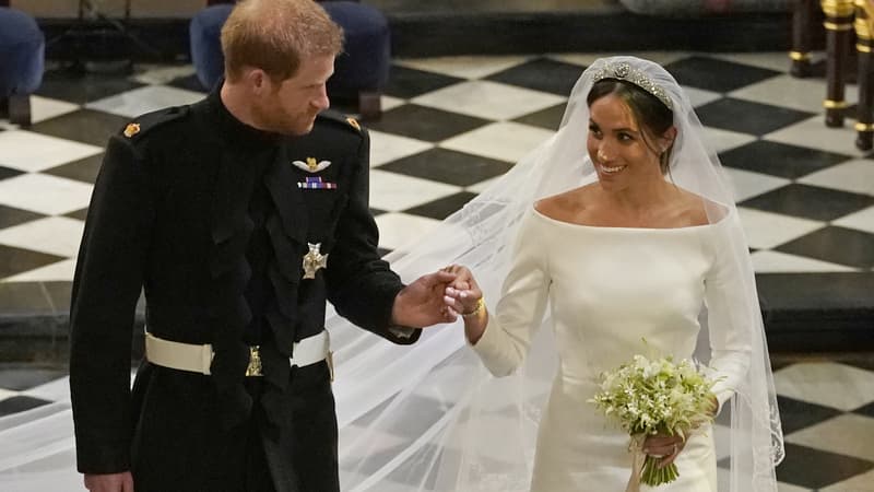 Le prince Harry et Meghan Markle lors de leur mariage le 19 mai 2018