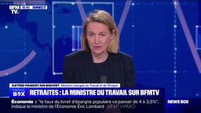 Retraites: "Je fais confiance aux partenaires sociaux pour trouver le bon compromis", affirme Astrid Panosyan-Bouvet, ministre chargée du Travail 