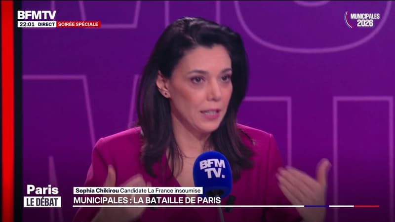 Municipales à Paris: "Le gouvernement auquel appartient Mme. Dati n'a rien fait depuis 10 ans", déclare Sophia Chikirou à propos des camps de migrants
