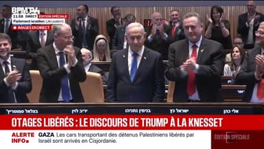 Benjamin Netanyahu applaudi par une partie du parlement israélien et Donald Trump