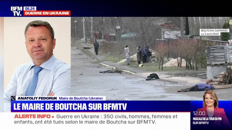 Le maire de Boutcha dénonce sur BFMTV 