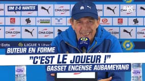 OM 2-0 Nantes: Gasset encense Aubameyang et donne des nouvelles de Clauss