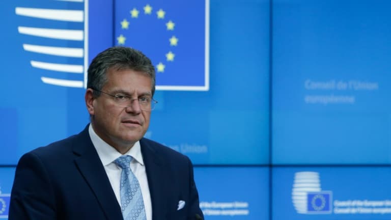 Le vice-président de la Commission européenne, Maros Sefcovic, le 22 septembre 2020 à Bruxelles