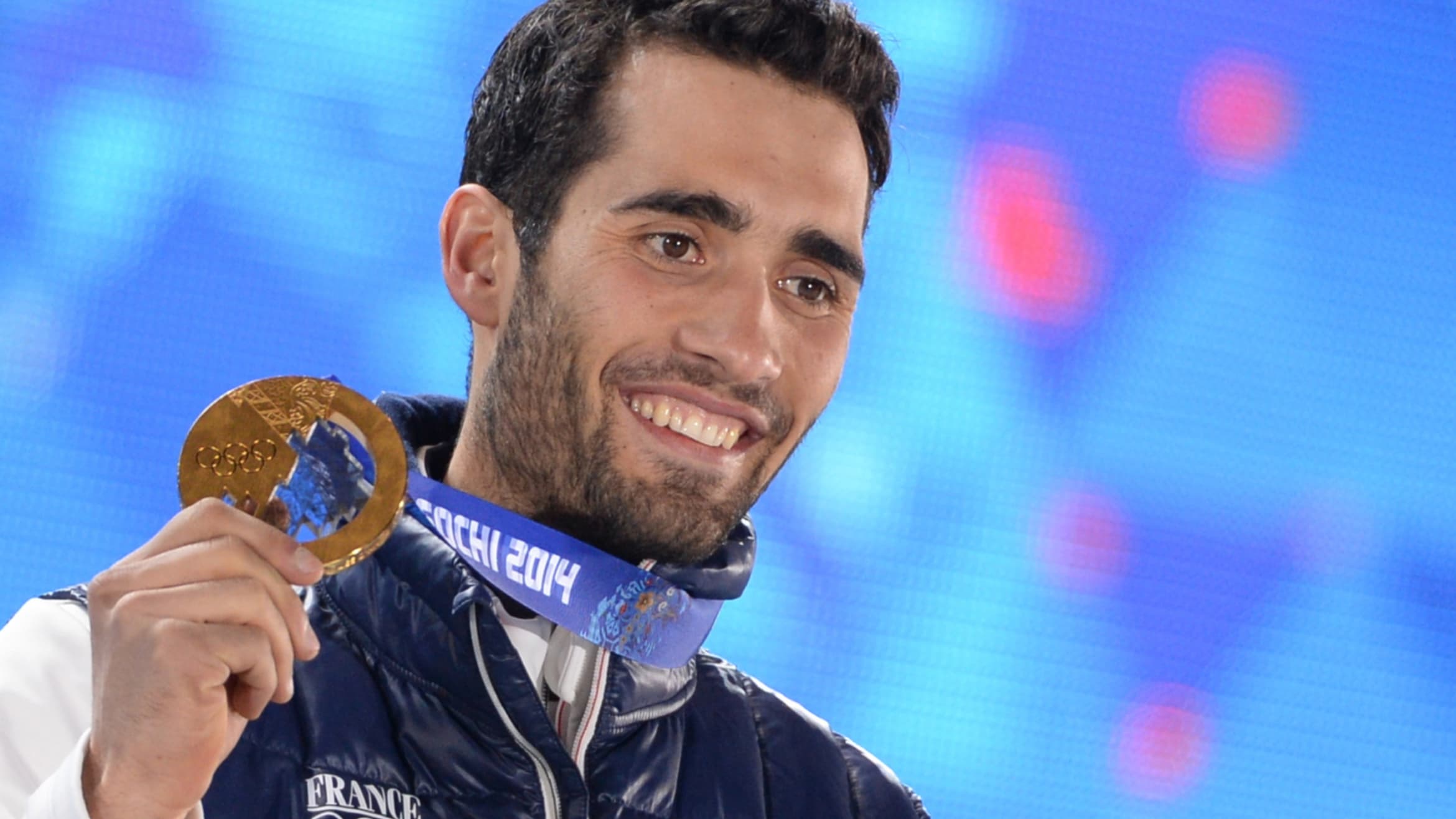Martin Fourcade médaillé d'or lors de l'épreuve du 20km biathlon, le 14 février, à Sotchi. Martin Fourcade médaillé d'or lors de l'épreuve du 20km biathlon, le 14 février, à Sotchi.