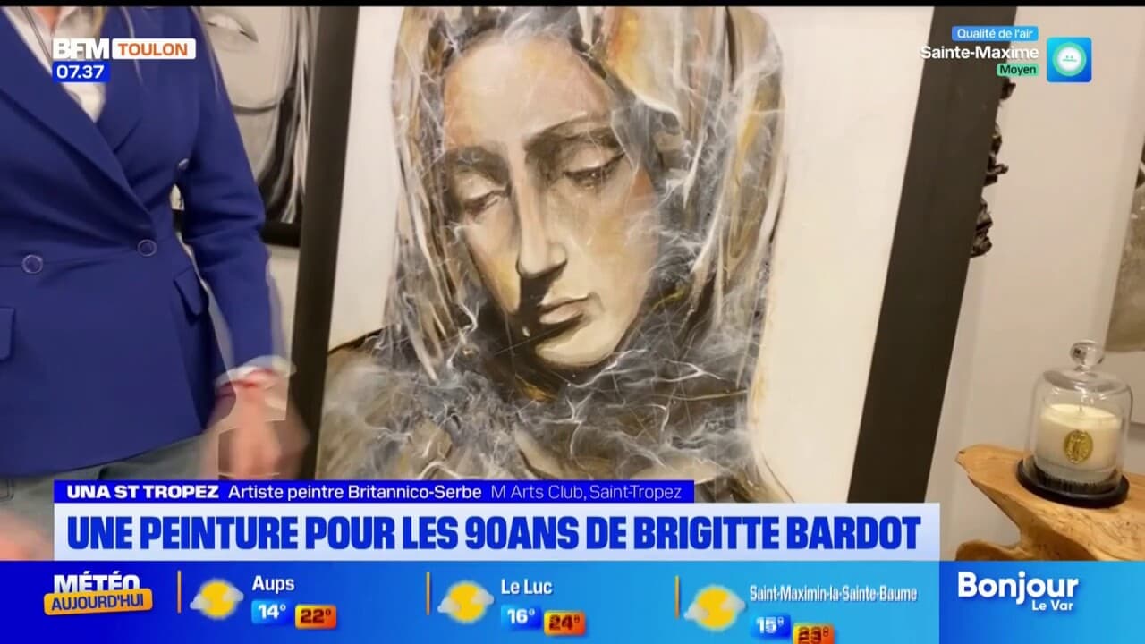 Saint-Tropez: une peinture pour célébrer les 90 ans de Brigitte Bardot