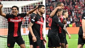 Les joueurs du Bayer Leverkusen, à Rome le 9 février 2024