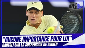 Tennis : "Ca n'a aucune importance pour lui", Bartoli ne comprend pas la suspension de Sinner