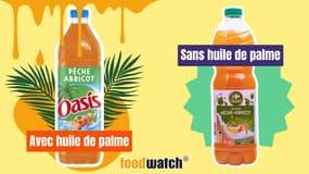 Boisson aux fruits avec huile de palme et son alternative