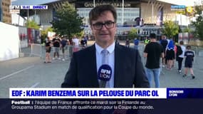 Equipe de France : Benzema sur la pelouse du parc OL