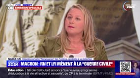 Nadia Hai (Renaissance), au sujet d'Emmanuel Macron: "Je ne suis pas d'accord sur le fait de dire que c'est un boulet" pour notre campagne