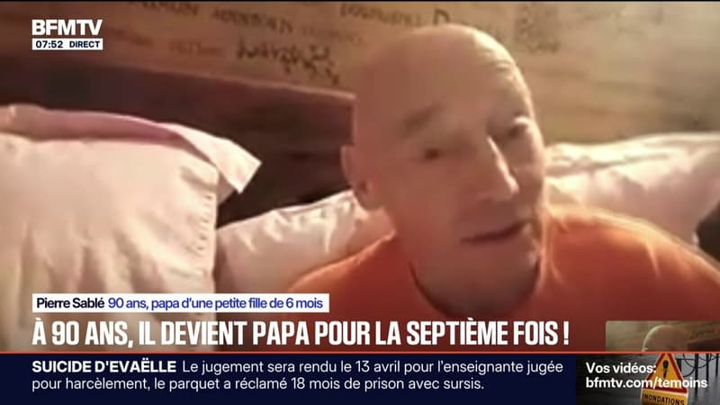 "Je trouve que c'est formidable": Pierre Sablé devient papa à 90 ans pour la 7e fois, il témoigne sur BFMTV