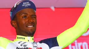 L'Erythréen Biniam Girmay après sa victoire lors de la 10e étape du Giro
