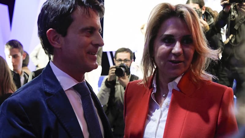 L'ancien Premier ministre français Manuel Valls et sa nouvelle compagne, Susana Gallardo, le 13 décembre 2018 à Barcelone