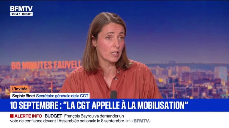 Blocage du 10 septembre: Sophie Binet, secrétaire générale de la CGT, 