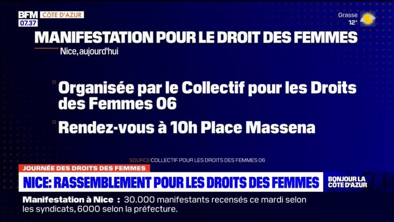 Nice: un rassemblement pour le droits des femmes cet après-midi