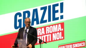 Roberto Gualtieri, candidat de la gauche pour la mairie de Rome, le 18 octobre 2021