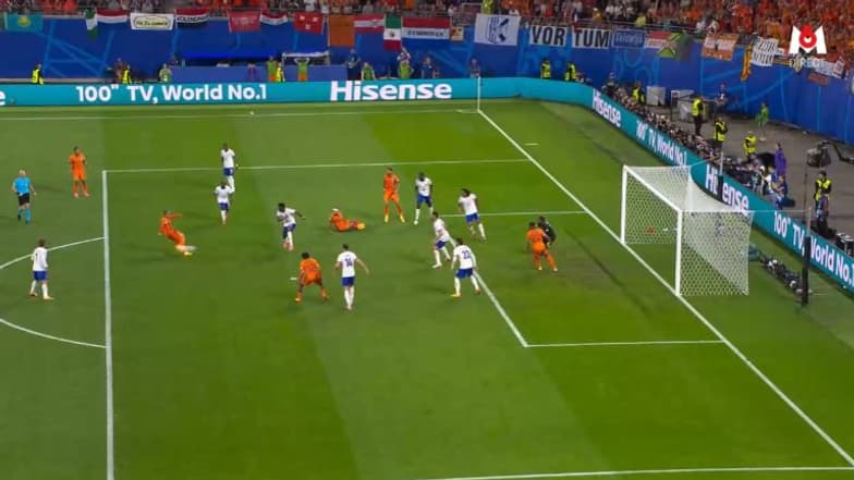 Le but refusé aux Pays-Bas contre la France, ce vendredi à l'Euro (le 21/06/2024) Le but refusé aux Pays-Bas contre la France, ce vendredi à l'Euro (le 21/06/2024)