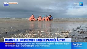 Deauville : près de 1 000 courageux pour le bain du 1er janvier