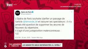 Les minorités plaident pour une meilleure représentation à l'Opéra de Paris, l'extrême-droite craint la disparition de certaines oeuvres