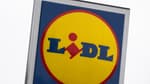 Le logo d'un magasin Lidl à Nantes le 31 mars 2022.