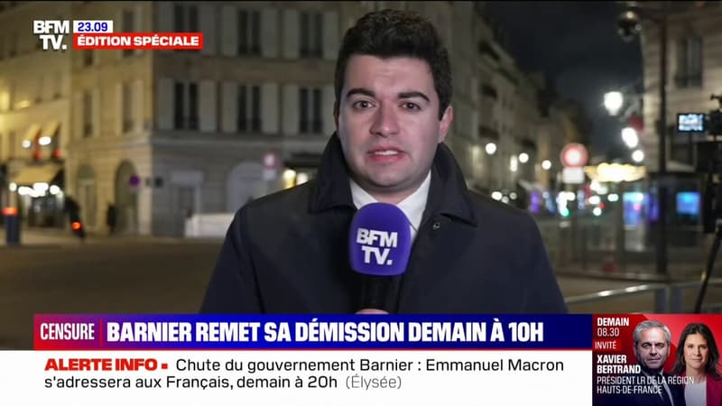 Michel Barnier devrait remettre la démission de son gouvernement à Emmanuel Macron ce jeudi à 10H