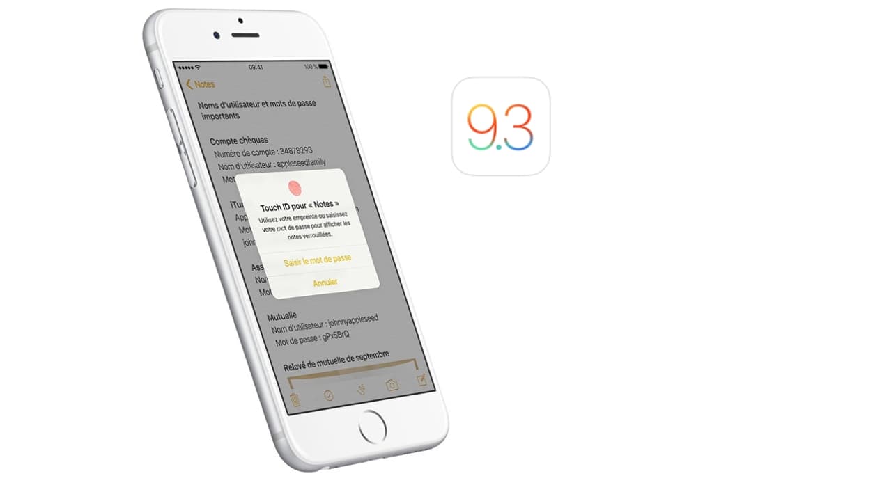 Apple iOS 9.3 Notes Apple iOS 9.3 Notes
