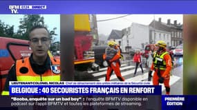 Inondations en Belgique: "la situation s'améliore fortement" selon un sapeur-sauveteur français appelé en renfort