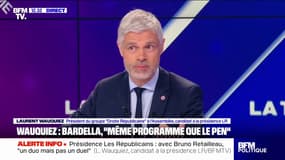 "Mon problème avec le RN, c'est sur les sujets économiques", déclare Laurent Wauquiez
