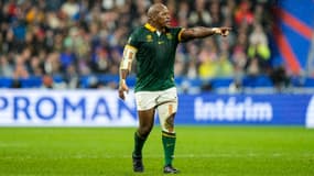 Le talonneur sud-africain Bongi Mbonambi face à l'Angleterre en demi-finale de Coupe du monde