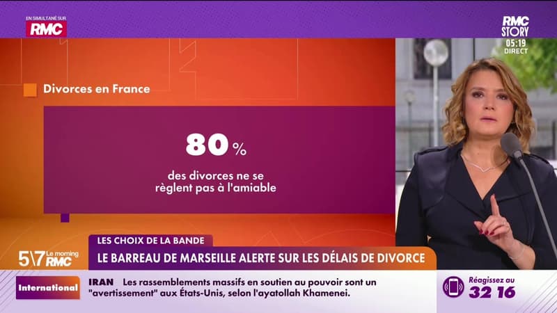 Les choix de la bande : Le barreau de Marseille alerte sur les délais de divorce - 13/01