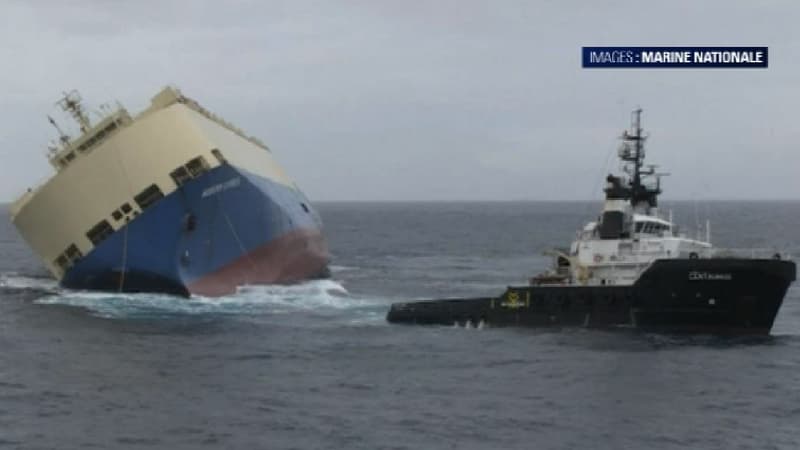 Dépose des experts de Smit Salvage sur le le cargo Modern Express.