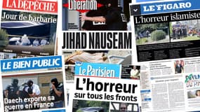 La presse française titre à la une sur la série d'attentats perpétrés vendredi au nom du jihad.