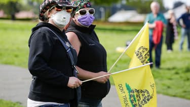 Des manifestants anti-confinement à Washington.