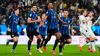 Denzel Dumfries lors d'Inter Milan-Atalanta, le 02/01/2025