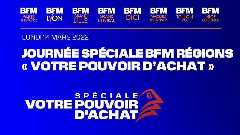 Journée spéciale pouvoir d'achat sur les chaînes BFM Régions.