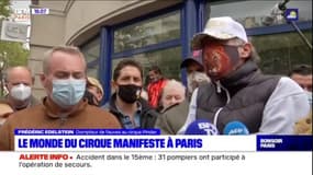 Le monde du cirque manifeste à Paris