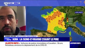 Dépression Kirk: "Nous attendons le pic de l'épisode vers 22h", annonce Fabien Vallée, maire de Jouarre, en Seine-et-Marne, régulièrement touché par des crues