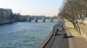 Les voies sur berge sur la rive droite de Paris