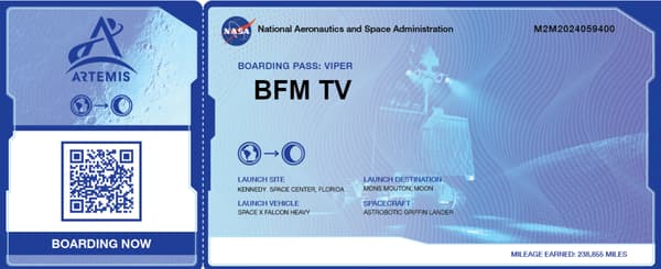 "Carte d'embarquement" pour la mission Rover de la Nasa